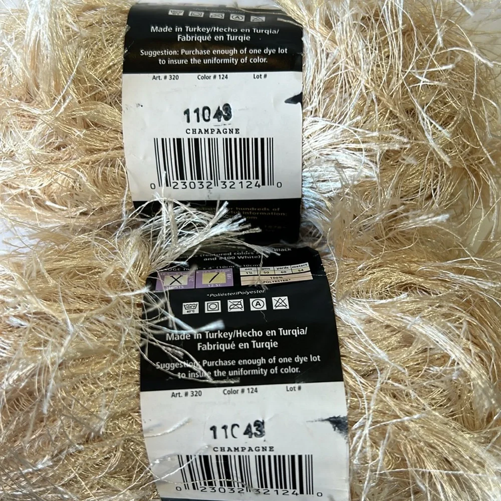 New Lion Brand Fun Fur Eyelash Yarn 2 Skeins